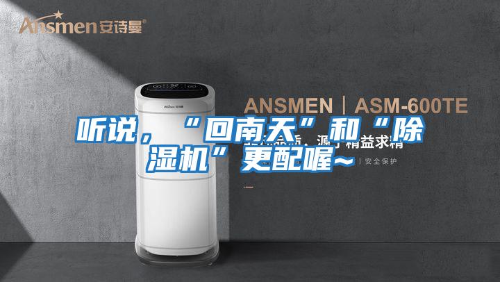 聽說，“回南天”和“除濕機”更配喔~