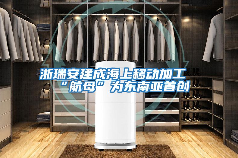浙瑞安建成海上移動加工“航母”為東南亞首創
