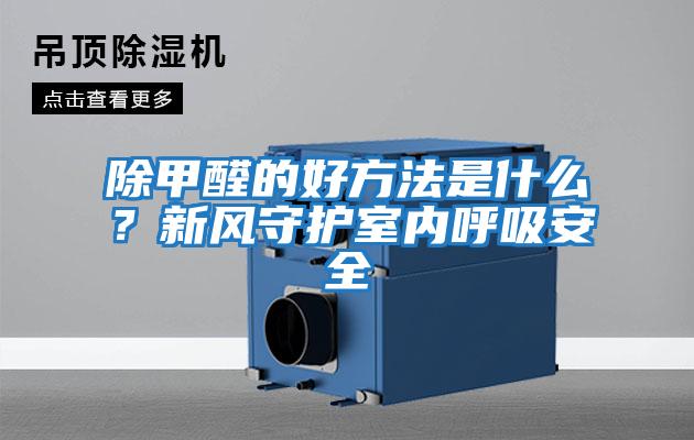 除甲醛的好方法是什么？新風(fēng)守護(hù)室內(nèi)呼吸安全