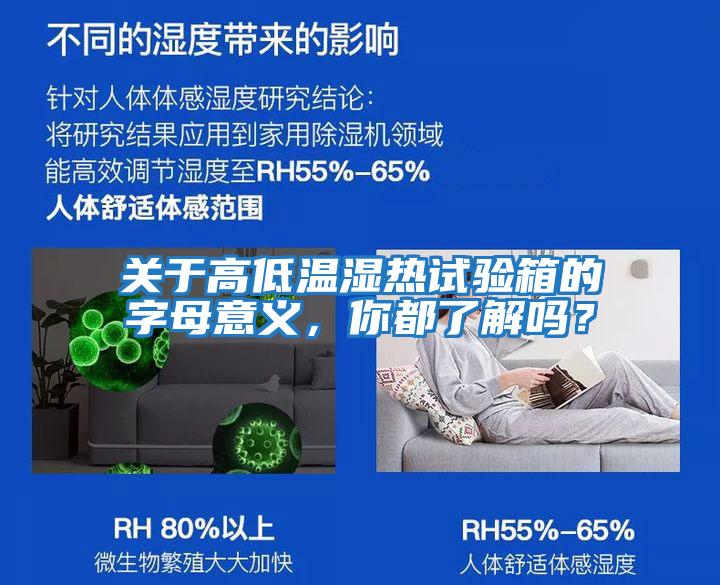 關于高低溫濕熱試驗箱的字母意義，你都了解嗎？