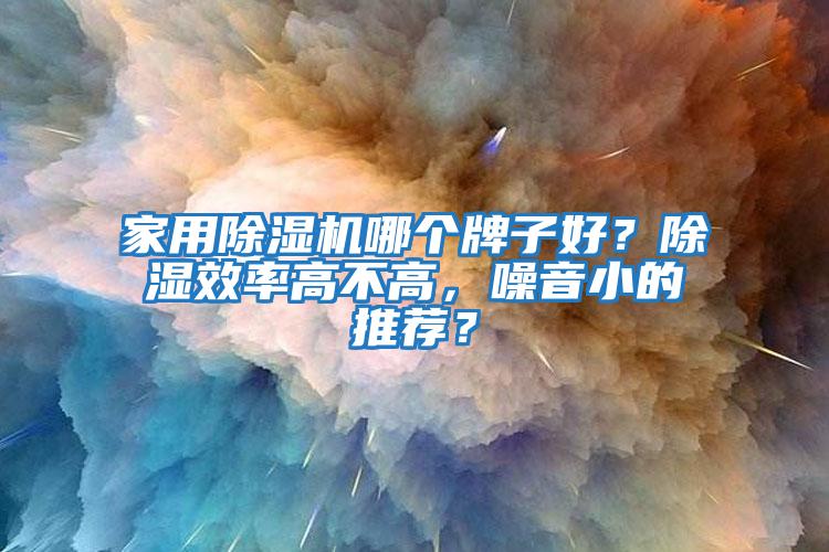 家用除濕機哪個牌子好？除濕效率高不高，噪音小的推薦？