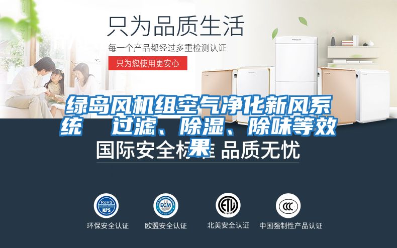 綠島風機組空氣凈化新風系統  過濾、除濕、除味等效果