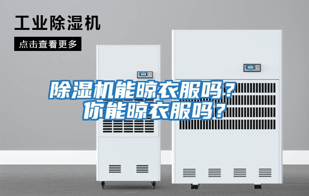 除濕機能晾衣服嗎？ 你能晾衣服嗎？